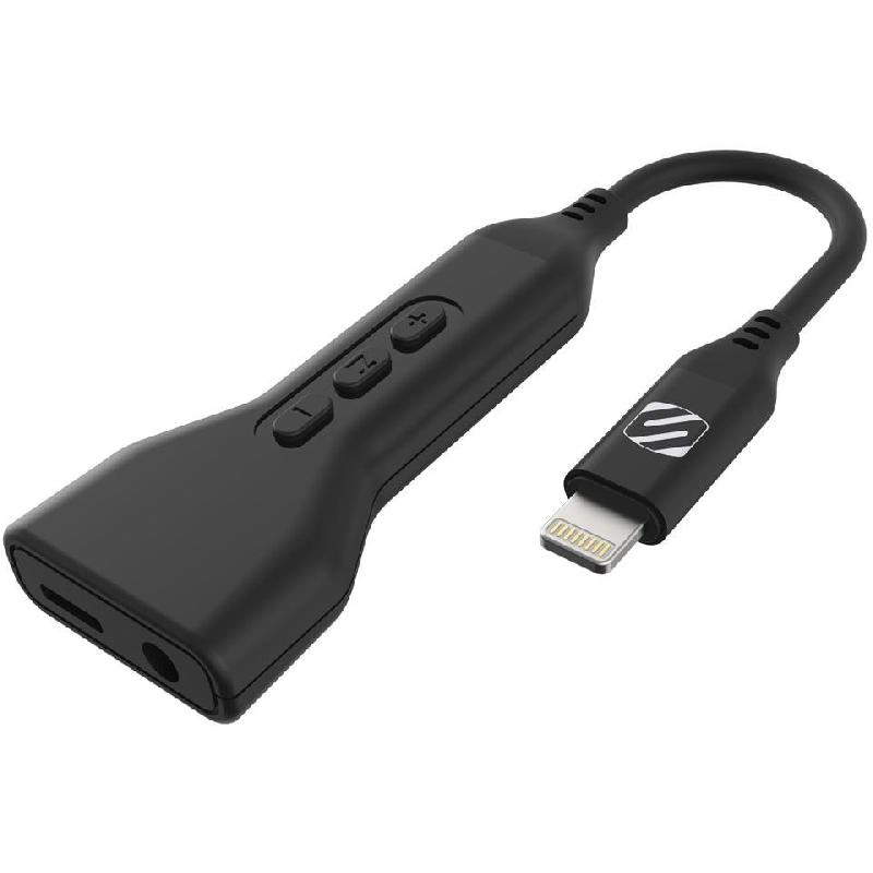 Scosche StrikeLine - Lightning to 3.5 mm Audio + Lightning Port Adapter