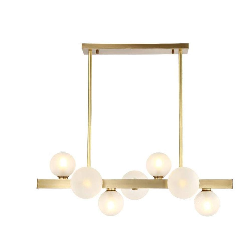 G9 Nordic Handmade Glass Capsule Chandelier - 7 head Gold clear glass