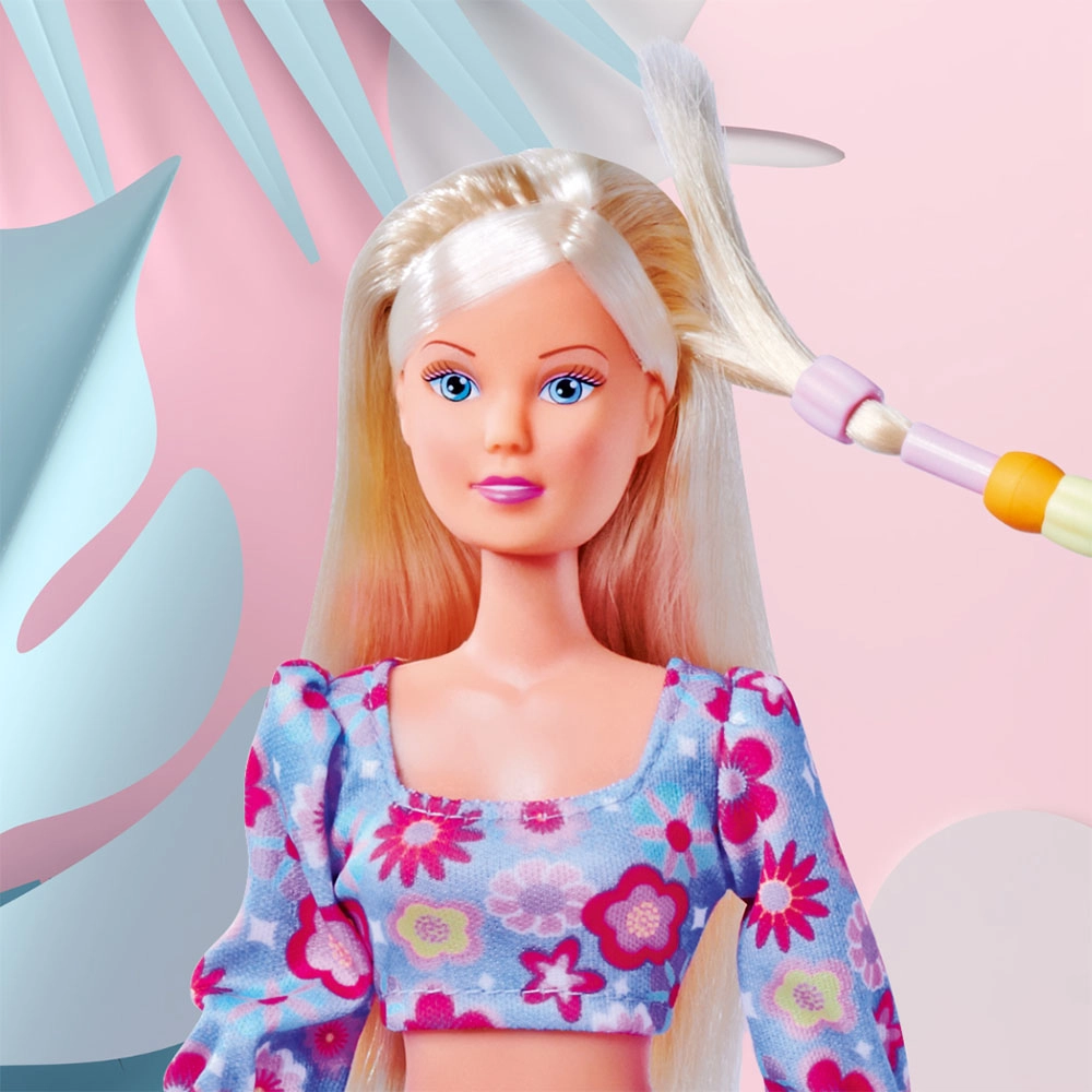 Steffi Love Flower Hair Doll Set - 29cm Girl Pink Ages 3+