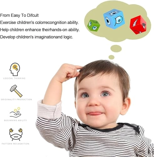 Expression Puzzle Building Blocks - 3 years and up 16 pieces