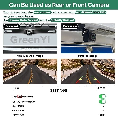 WiFi Car Wireless Backup Camera - Night vision 5G WIFI 1280*720p