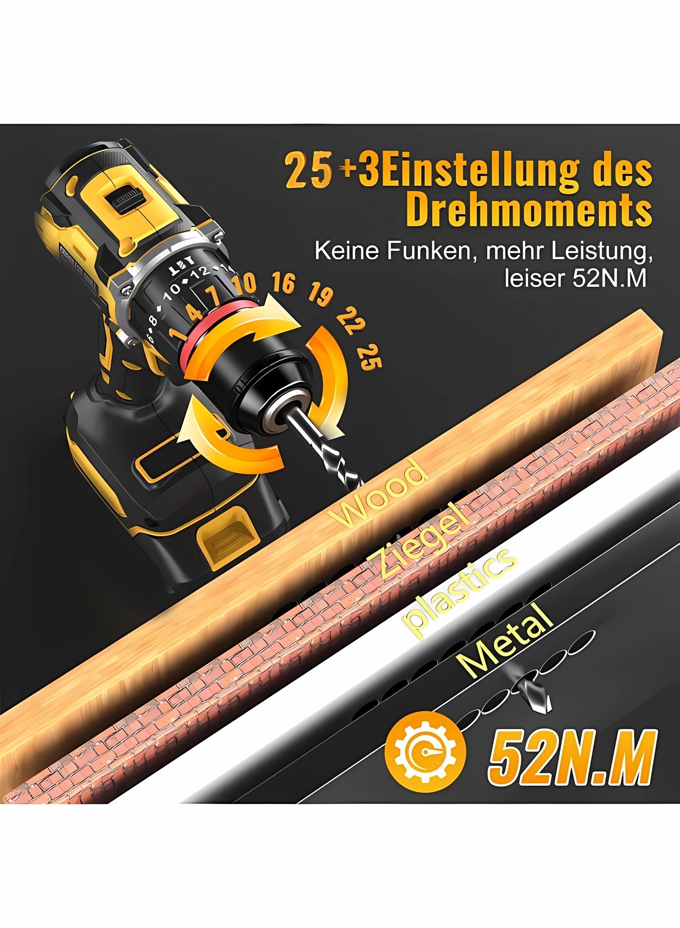 Angle grinding machine - 900W 125MM + Electric drill - 3/8-inch brushless