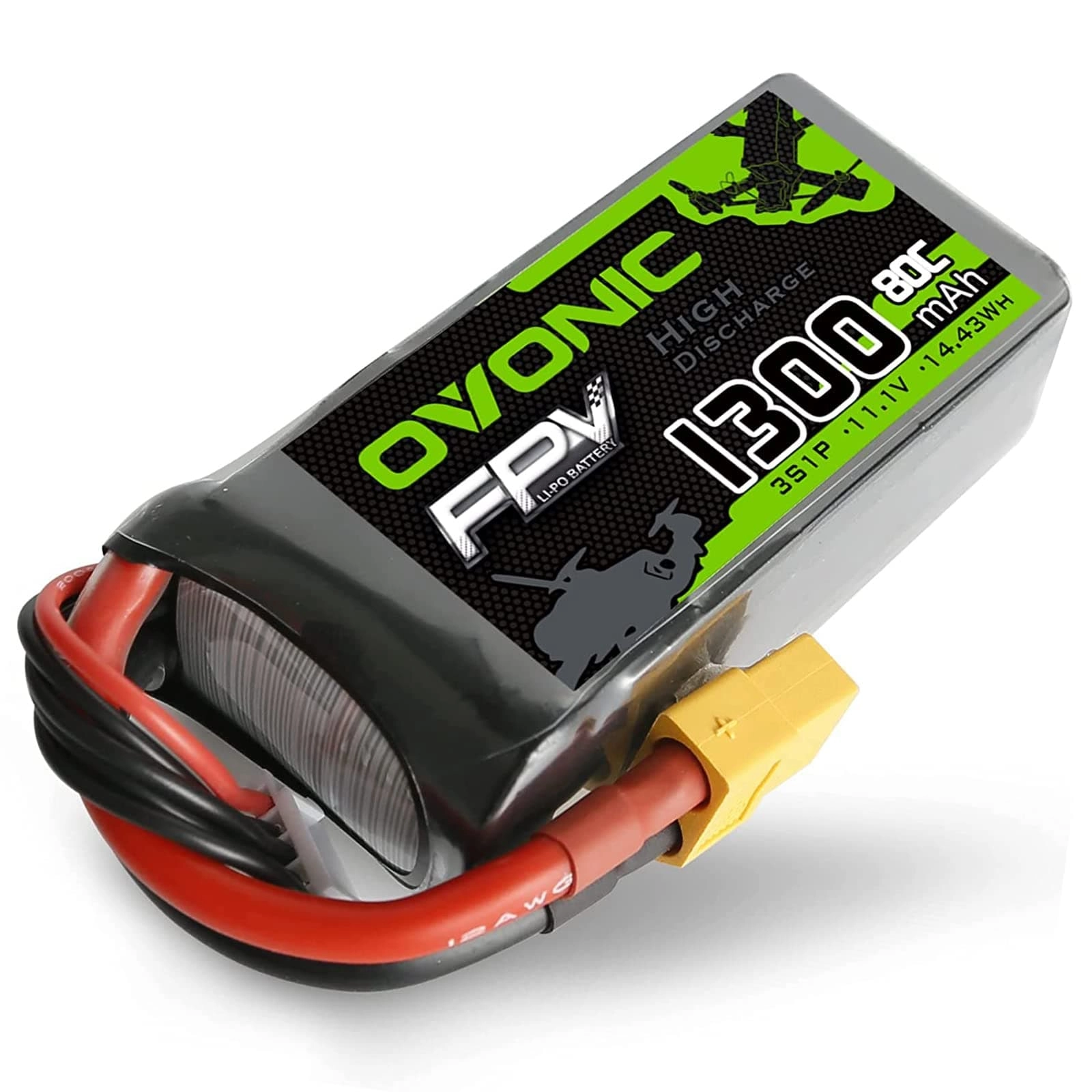 OVONIC 3S Lipo Battery - 1300mAh 11.1V 80C