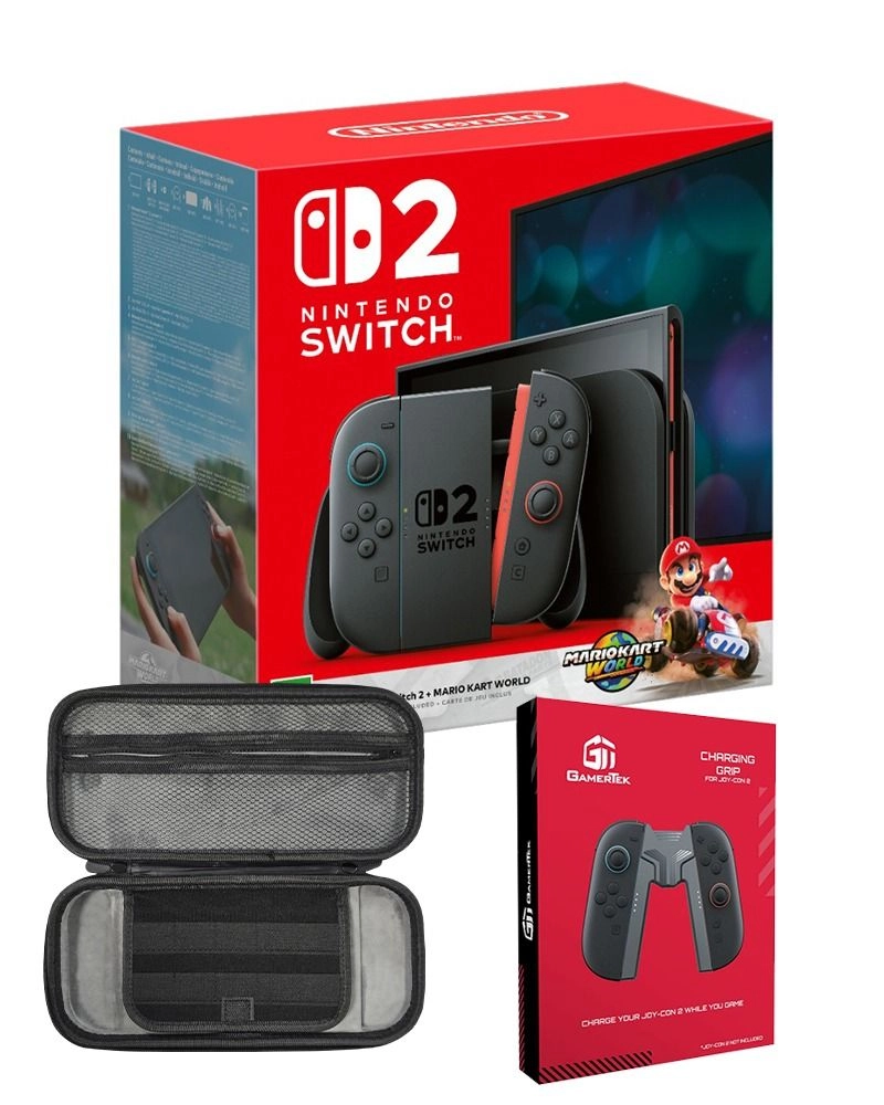 Switch 2 - 256GB + Charging Grip + Carrying Case