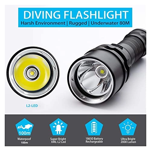 Diving Flashlight - T6 2600mAh IP68