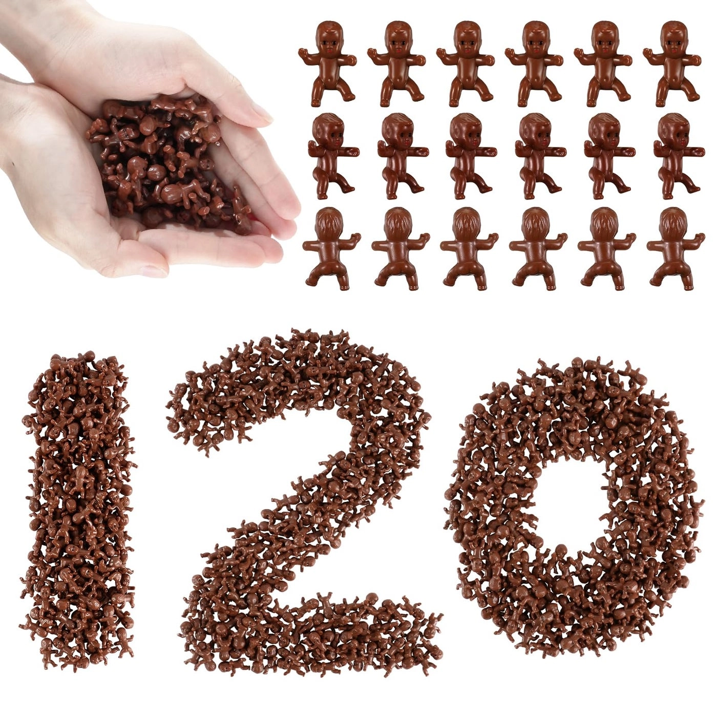 Plastic Babies - 120 PCS Baby Shower