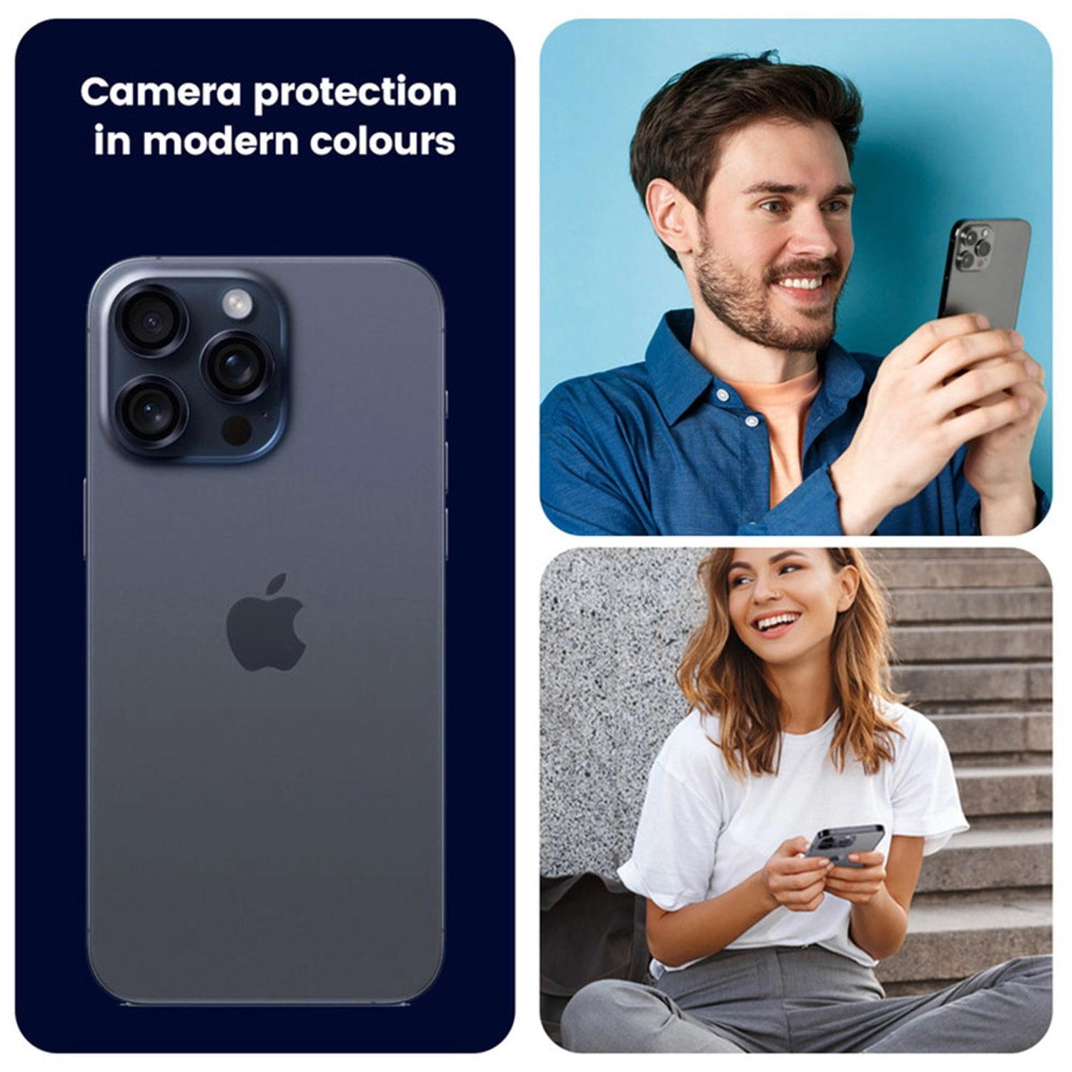 Clear Camera Lens Protector for iPhone 16 Pro Max