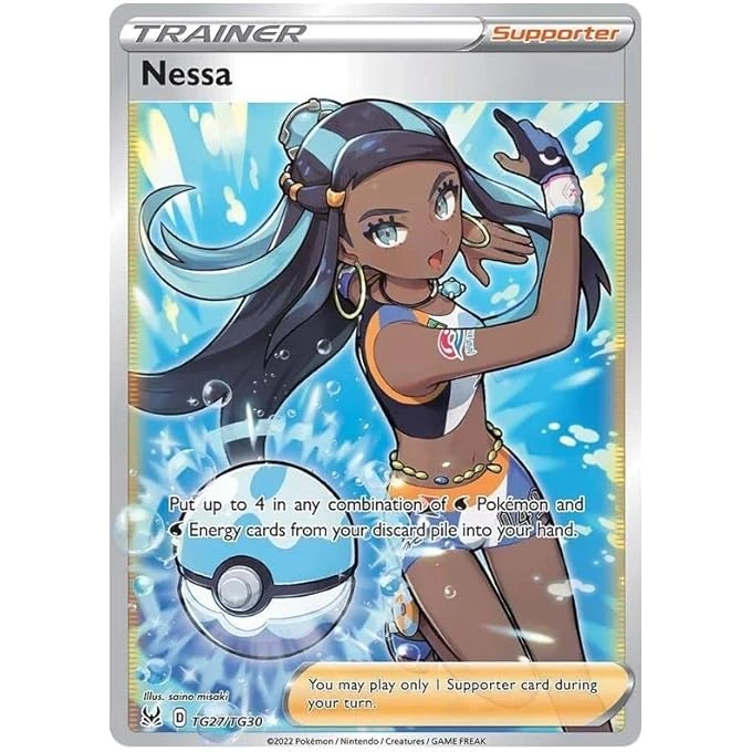 rayihni NESSA TG27/TG30 - RARE ULTRA (LOST ORIGIN TRAINER GALLERY) + TITANCARDS TOPLOADER