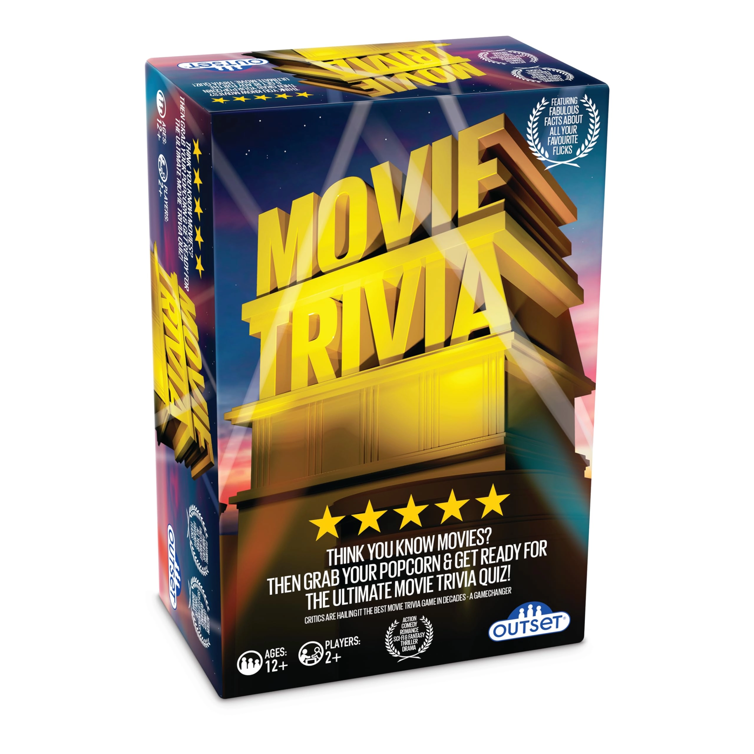 Outset Movie Trivia - 800 Movie Themed Quiz Questions