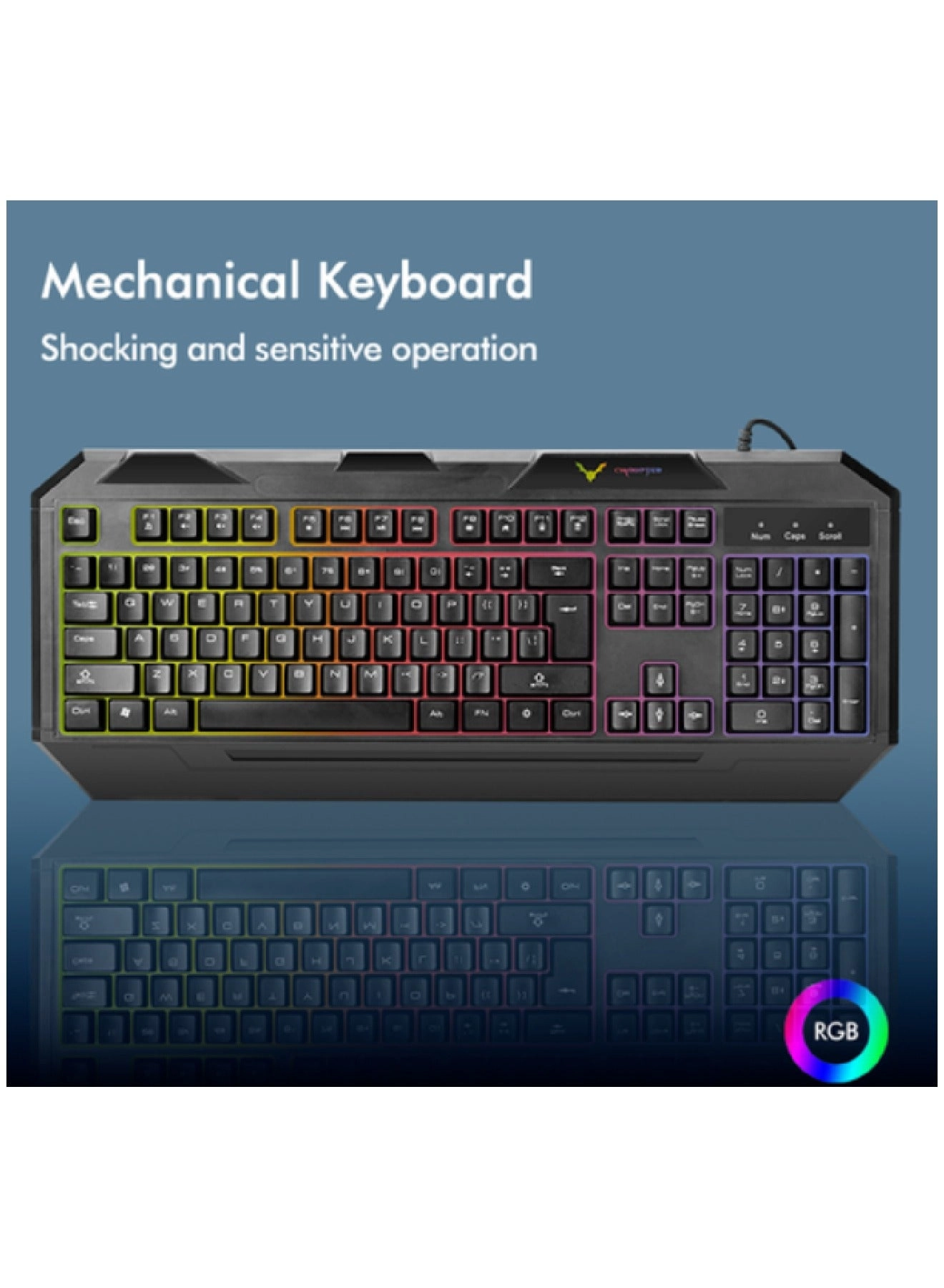 Keyboard + Mouse + Headphone + Mouse Pad - English/Arabic Wired