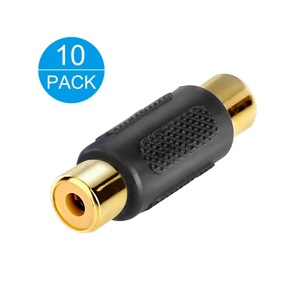 RCA Female to Female Coupler - 10 Pack Gold