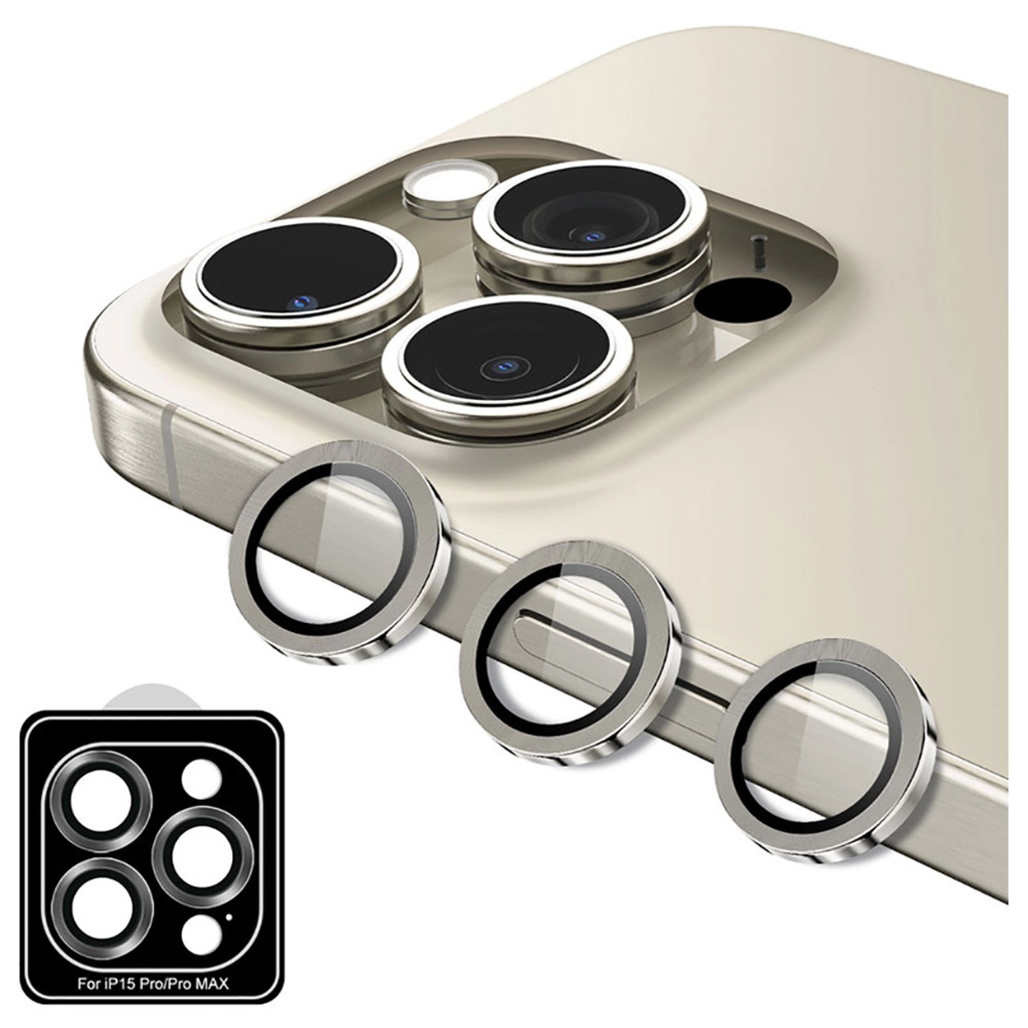 Clear Anti-Fingerprint Camera Lens Protector for iPhone 16 Pro