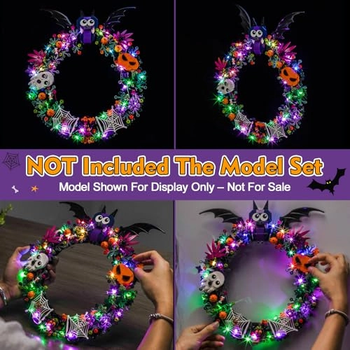 Light kit Compatible with Lego 40825 Halloween Wreath - LED Flash Lights