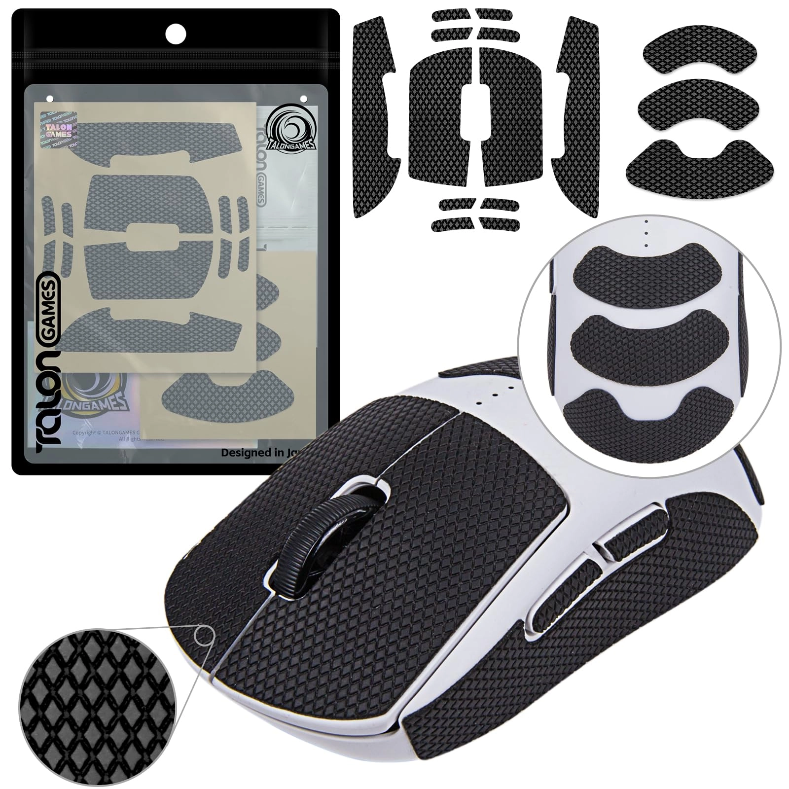 Mouse Anti Slip Grip Tape - For G PRO 2 LIGHTSPEED 0.5mm Palm Sweat Absorption