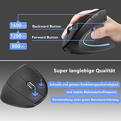 Ergonomic Vertical Mouse - Wireless