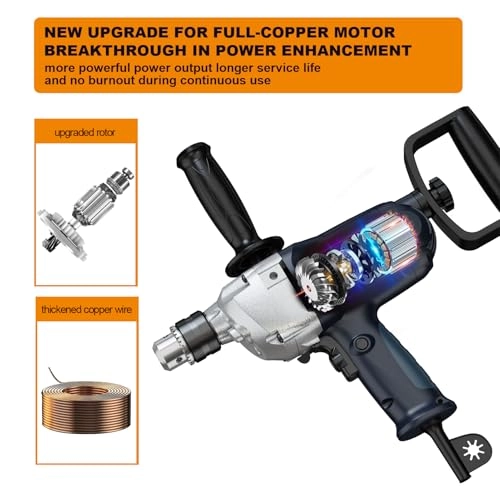 Motor Drill Mixer - 9A 1/2-inch 600 RPM