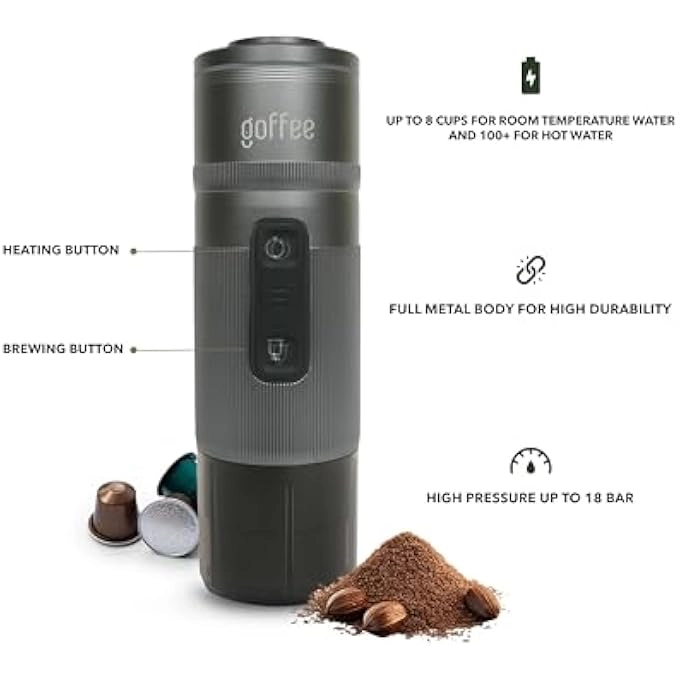 Portable Espresso Machine - Rechargeable 18-Bar 80ml