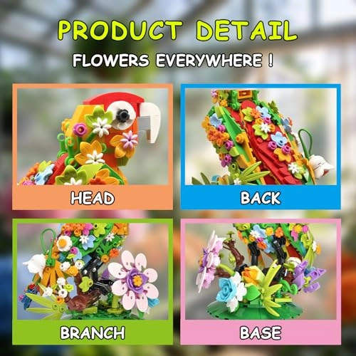 Scarlet Macaw Parrot Building Block Set - 396 pcs