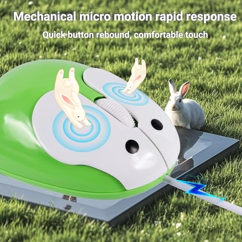 Cute Rabbit Shape Wired Mouse - USB