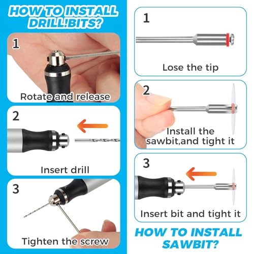 Mini Drill Pen - 3-Speed Rechargeable 30 Small Bits