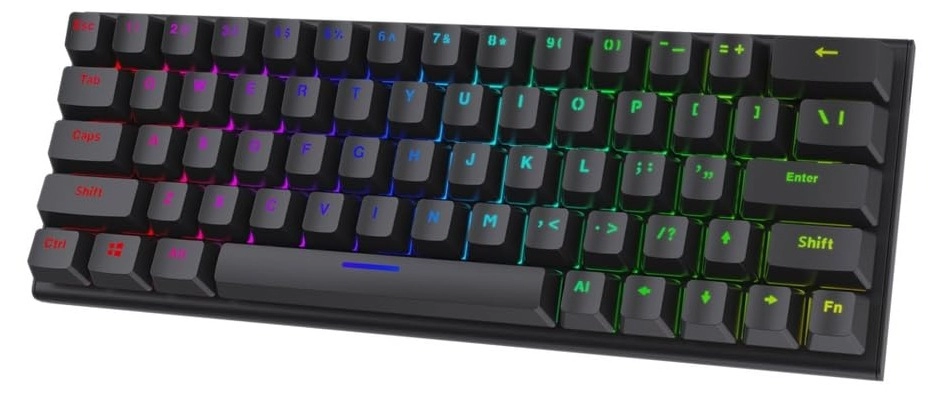 Porodo 61 Keys Pudding Mechanical Keyboard - EN/AR Wired