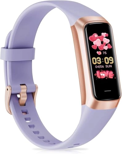 Fitness Tracker - 1.1" AMOLED Heart Rate Monitor Waterproof