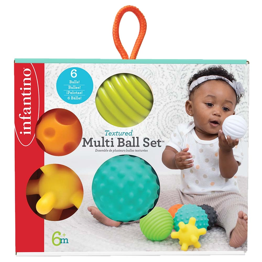 Textured Multi Ball Sensory Toy Set - 6 months BPA-free 6 Pcs