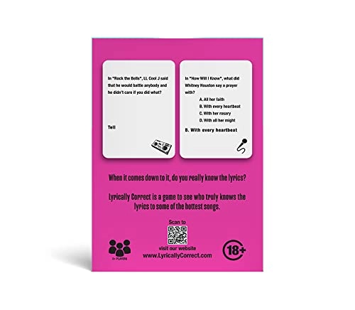 80'S Mixtape Hip Hop, R & B, Funk and Pop Music Trivia Card Game
