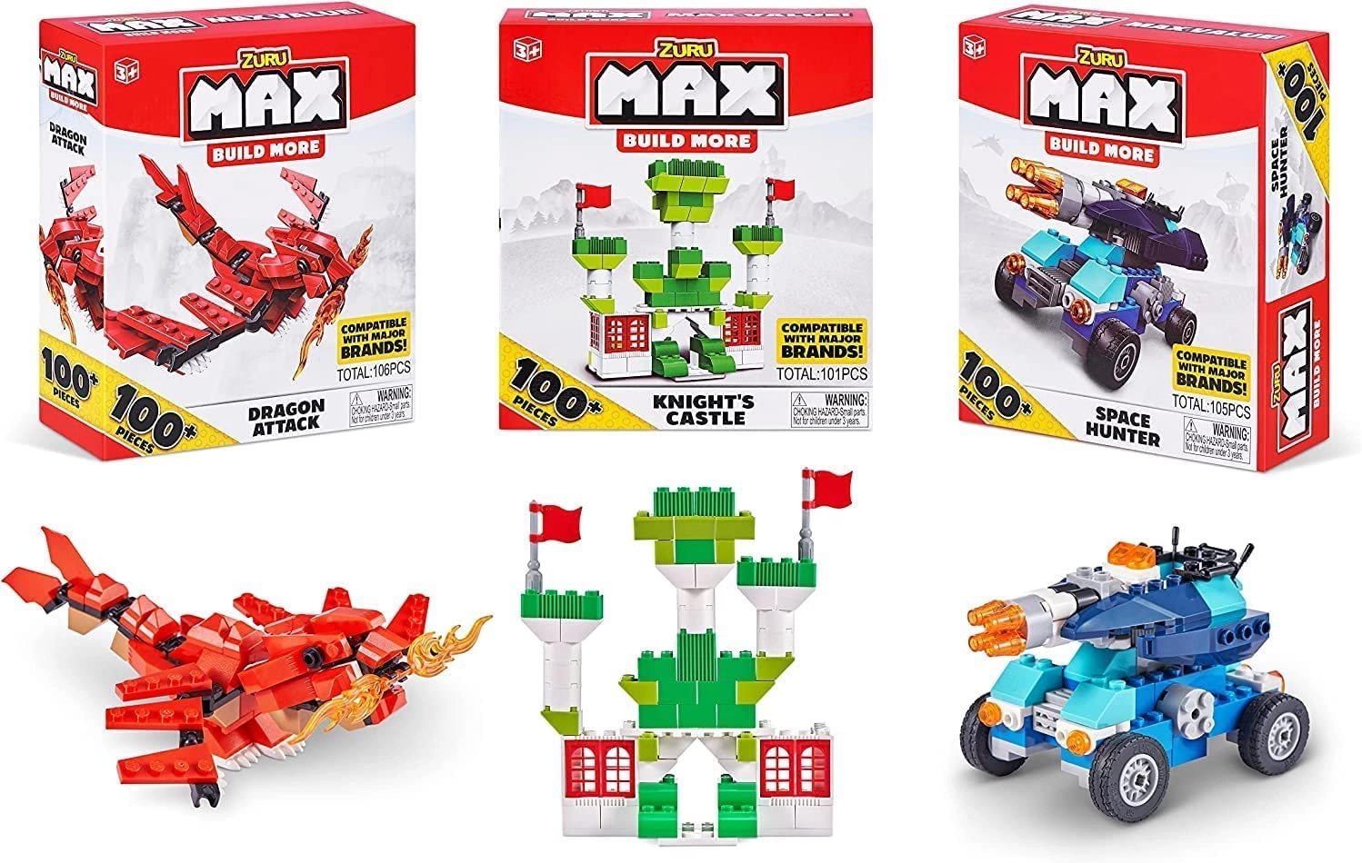 Max Build More Construction Themed Brick Set - 100 pcs Pack