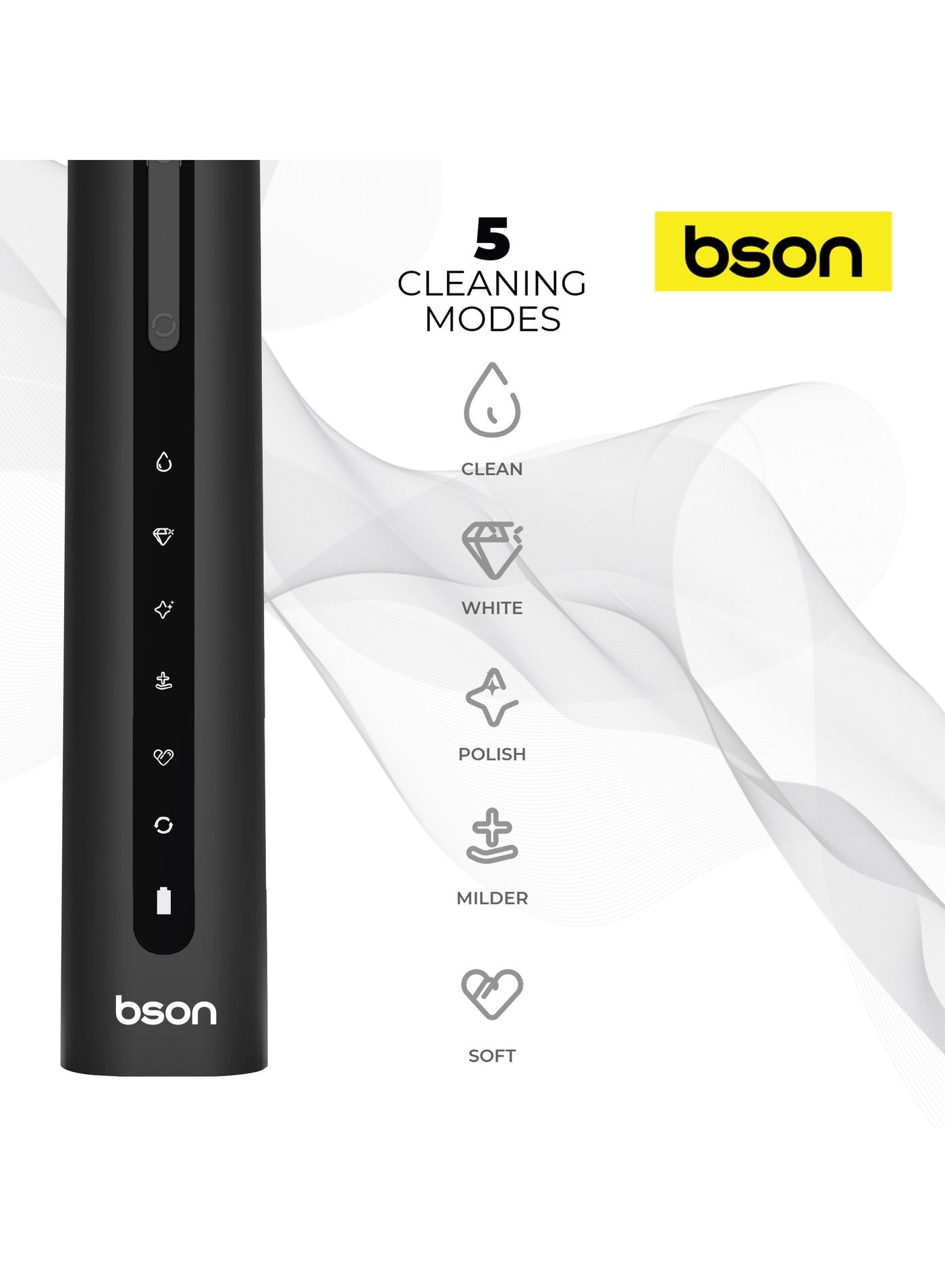 Super Sonic Toothbrush - 9X Whitening 30-Day Battery 40,000 SPM