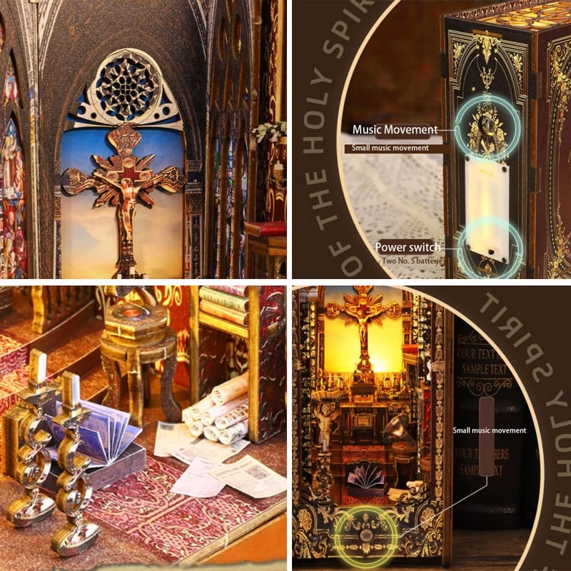 3D Wooden Book Stand Puzzle - 1：24