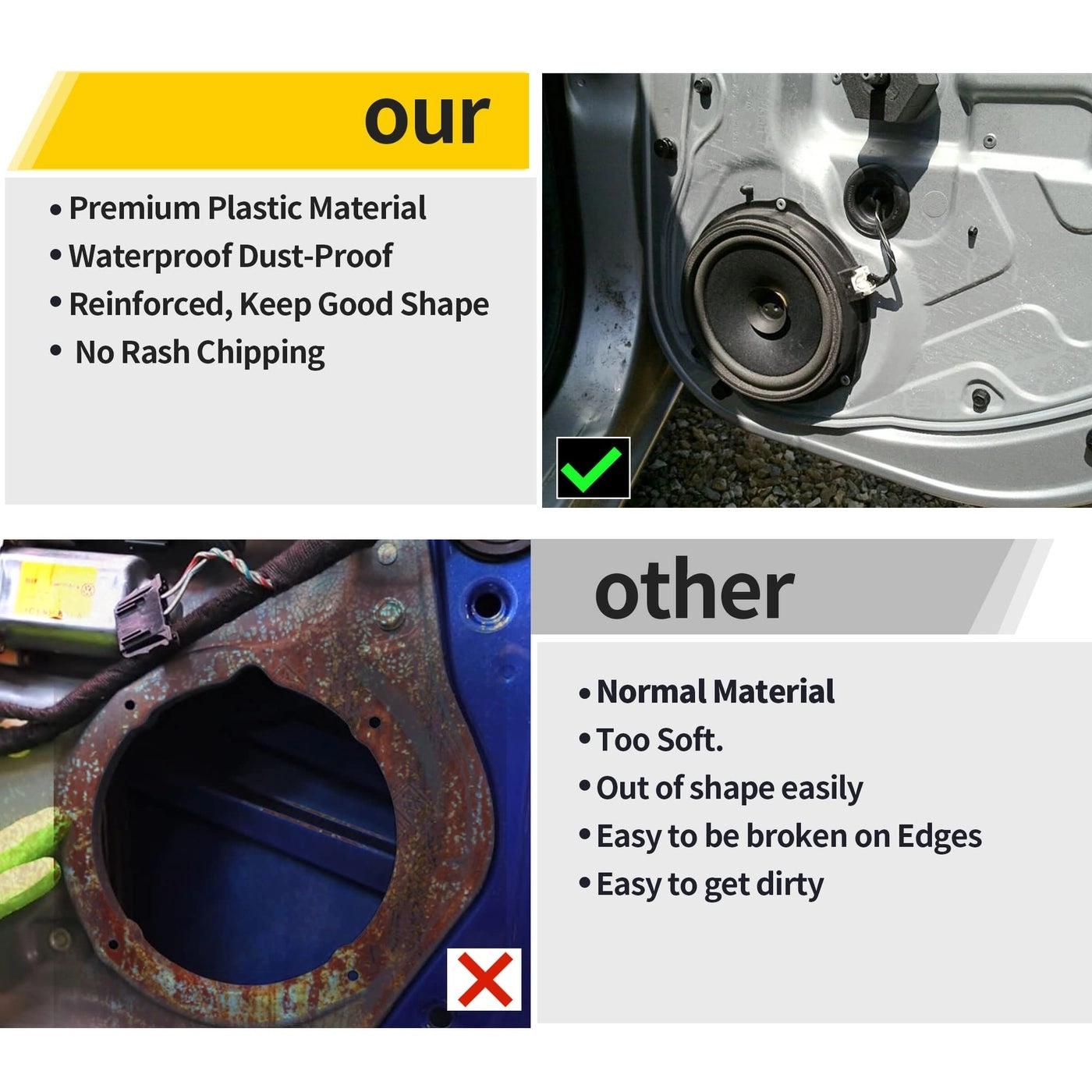 Door Speaker Adapter - 6.5/6.75 Inch