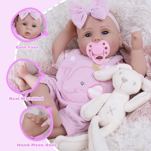Reborn Baby Doll - 18 Inches Silicone Ages 3+