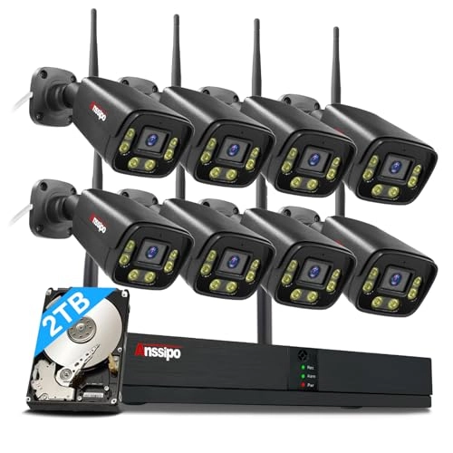 3MP HD WiFi Security Camera System - 8pcs 8CH 4K