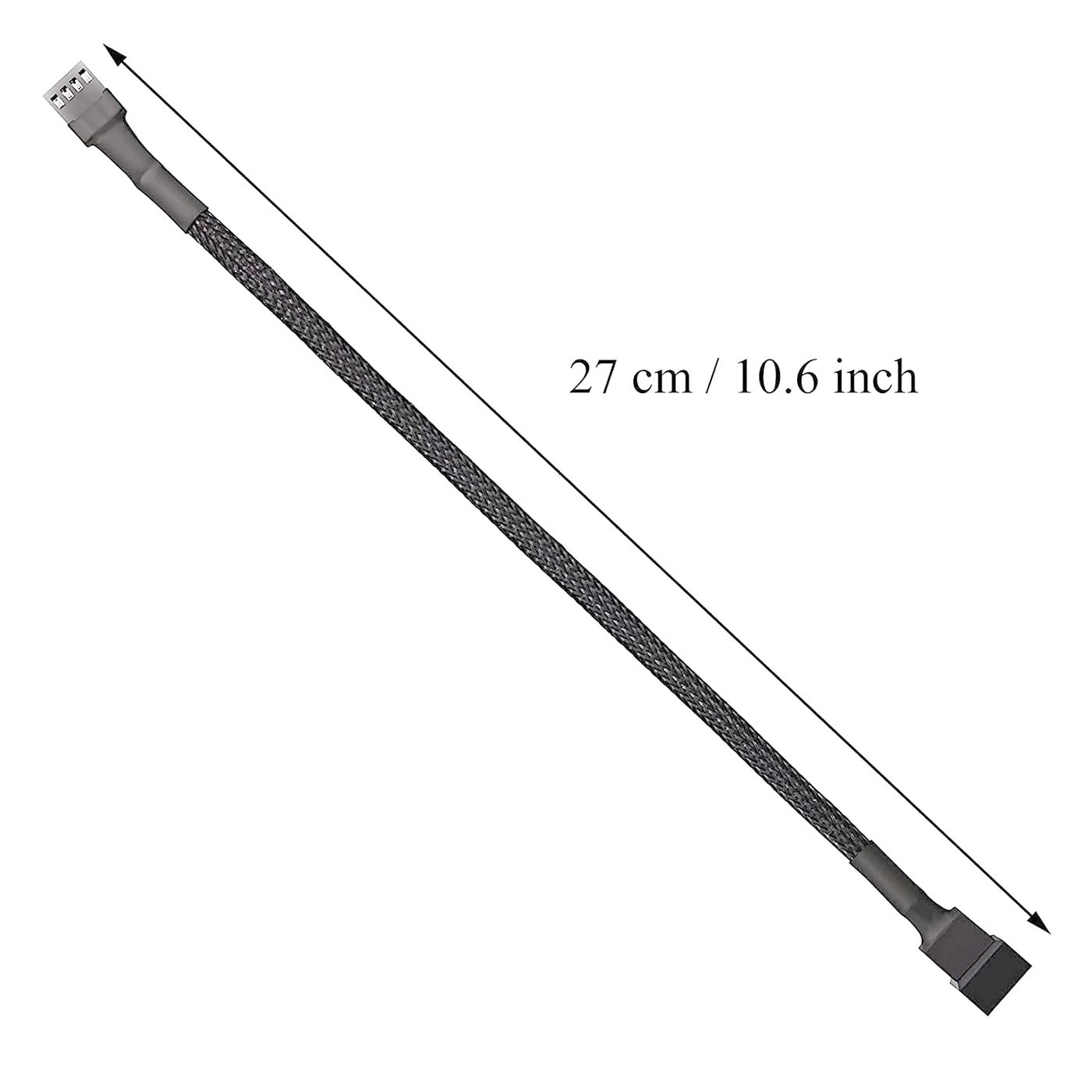 4-Pin PWM Fan Splitter Cable - 5 Pack 10.6" Sleeved Braided