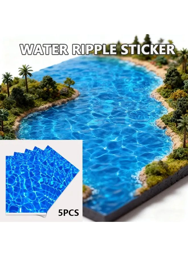Generic Realistic Water Ripple Stickers - paper 5 pieces