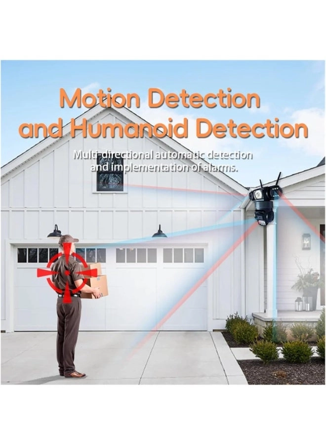 Three Lens PTZ IP Security Camera 6K