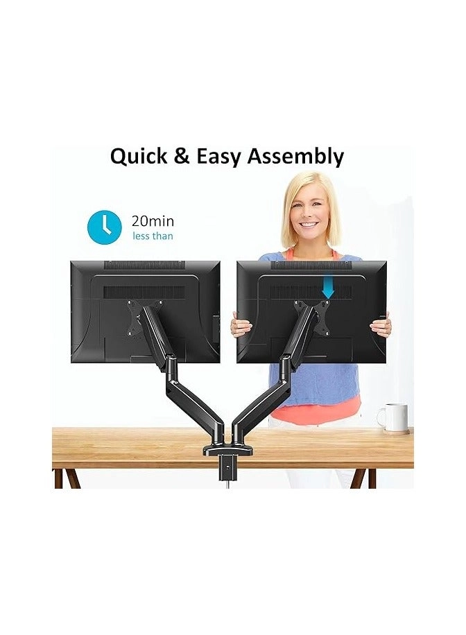 Dual Monitor Mount - 2 Monitors 32 inches 75mm or 100mm