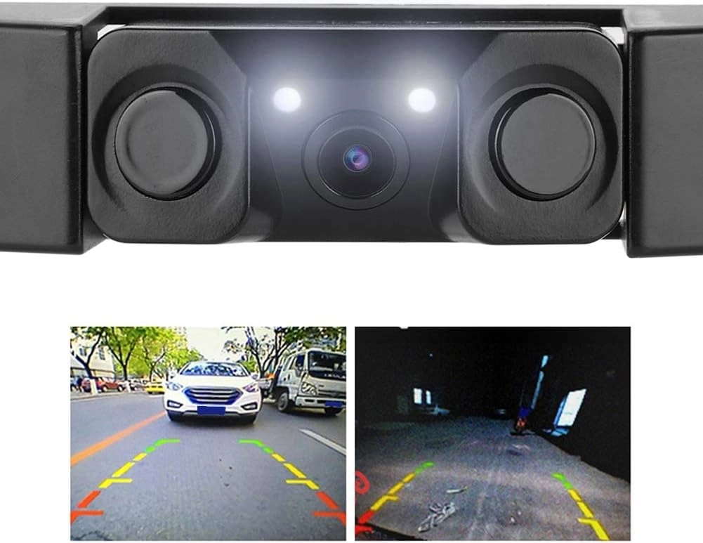 Car License Plate Frame Parking Sensor - 3 in 1 Radar 2LED