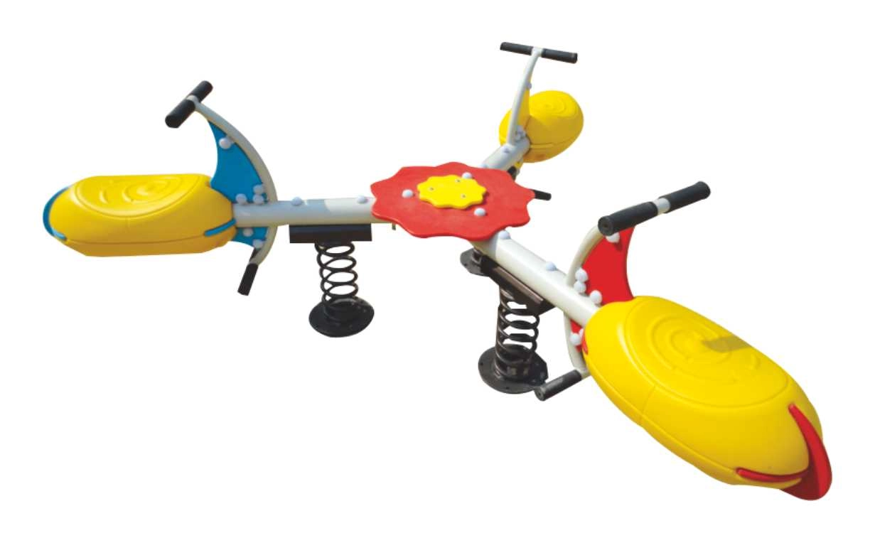 Rainbow Toys Spring Rider Seesaw - 3 Kids Seat Outdoor