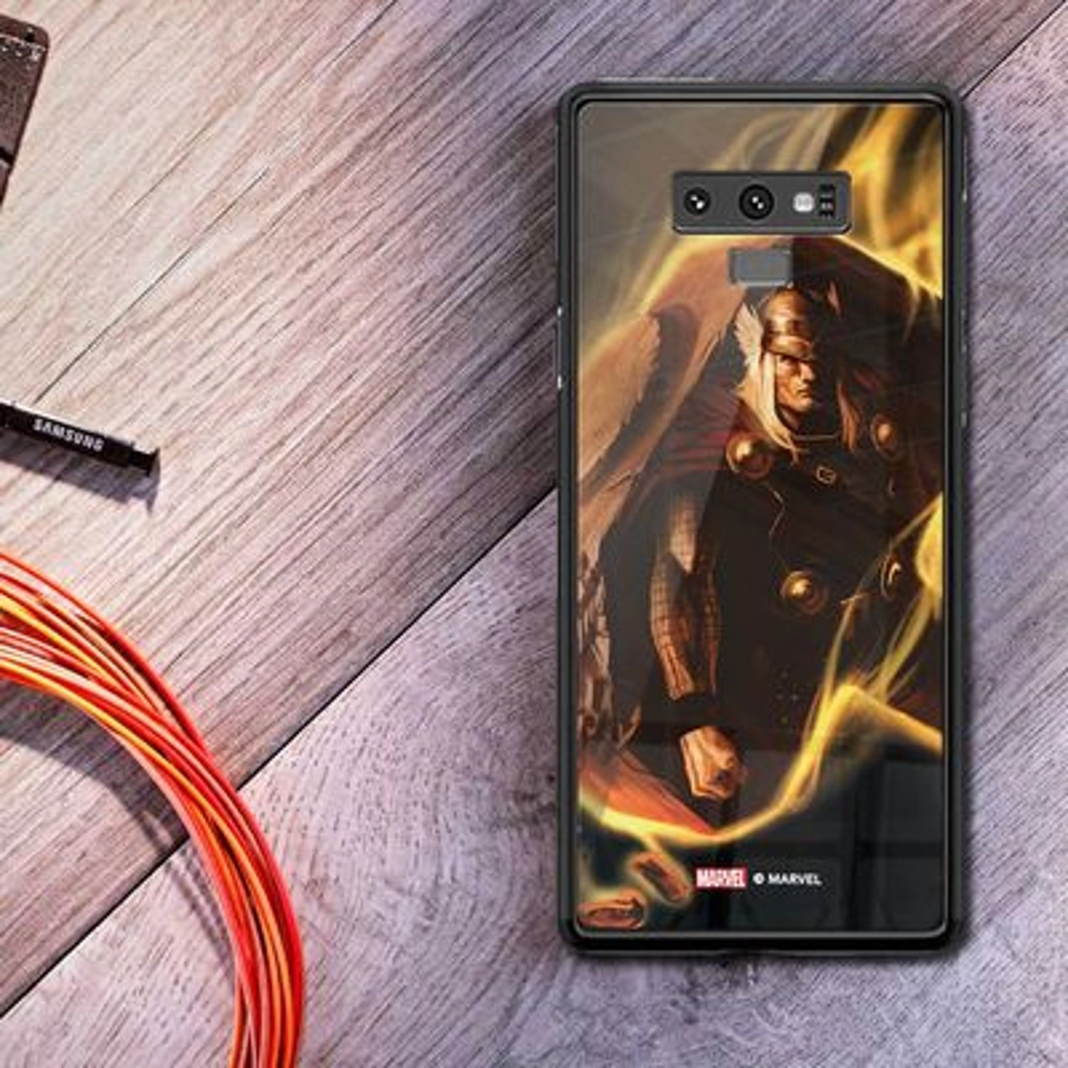 Note 9 Cover Back Case for Galaxy Note 9 - TPU Bumper Case + Tempered Glass Back