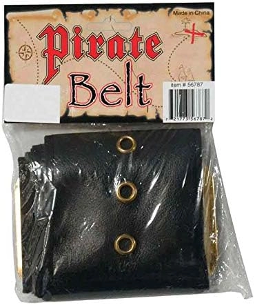 MZA STORES Pirate/Santa Costume Belt - 4" Wide Adult