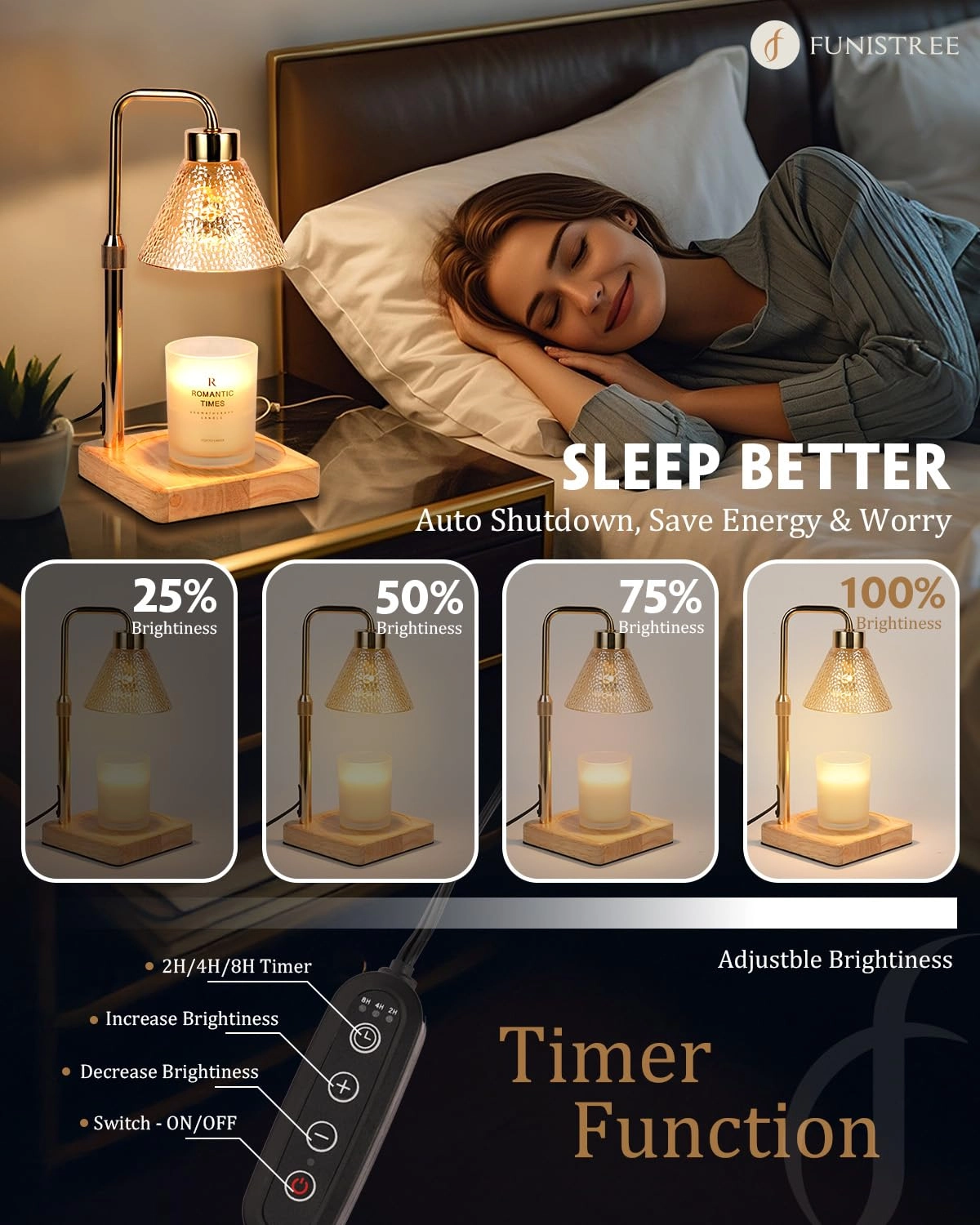 Strawberry Candle Warmer Lamp - Timer Dimmable