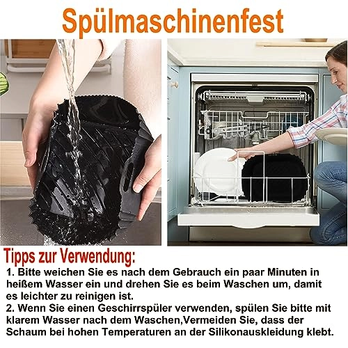 Dual Zone Hot Air Fryer Accessories - 100% food grade silicone 6-piece