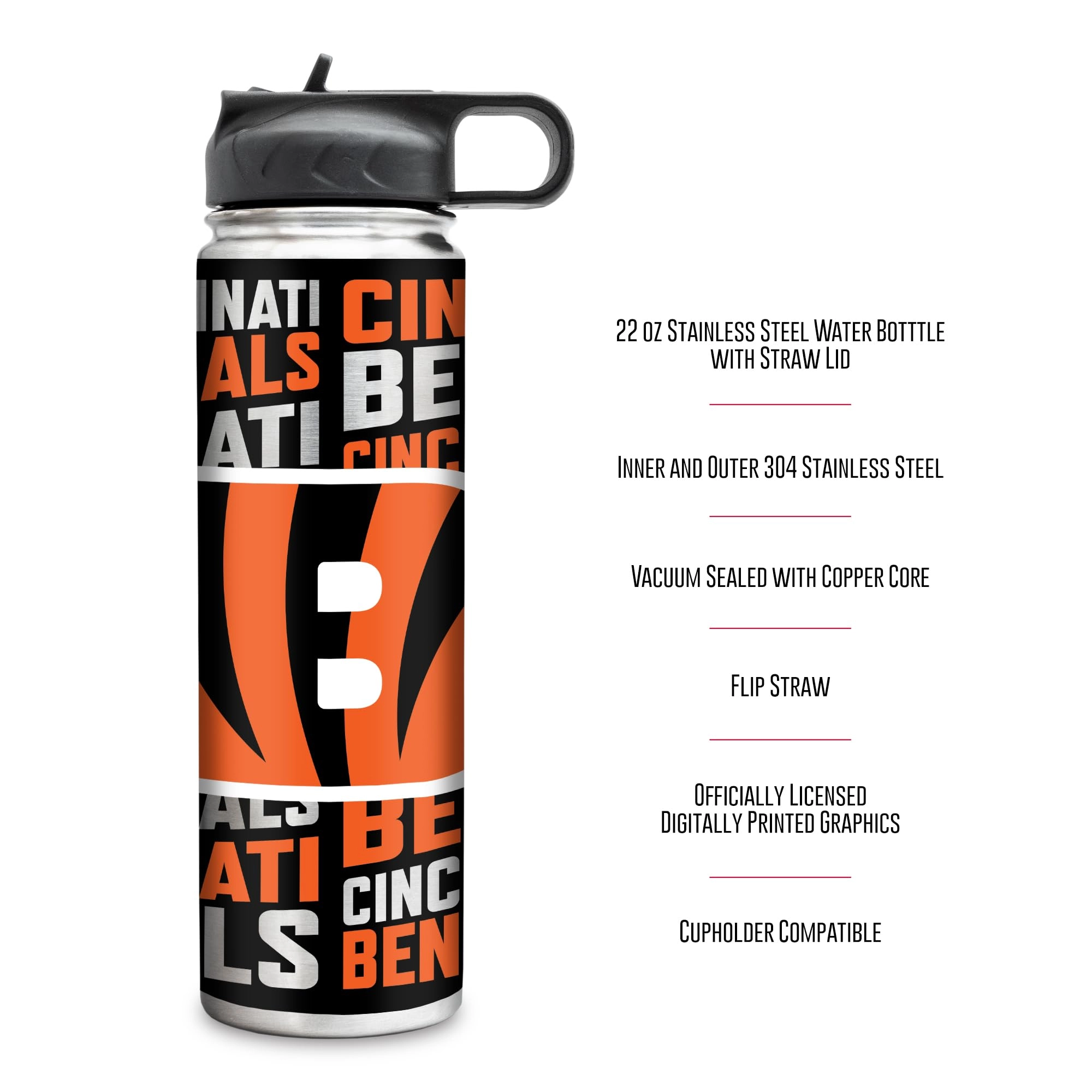 Stainless Steel NFL Football Tumbler - 650ml