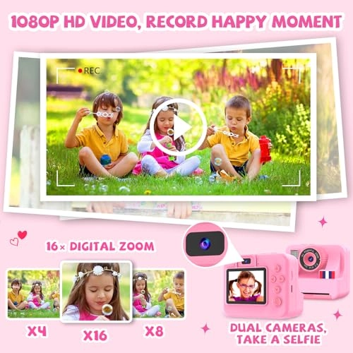 Instant Print Camera - 2.4 Inch 32GB 1080P