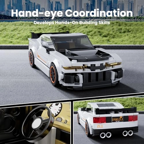 27083 Technik Speed Champion Racing Car - 420 Pieces Acrylic Display Case