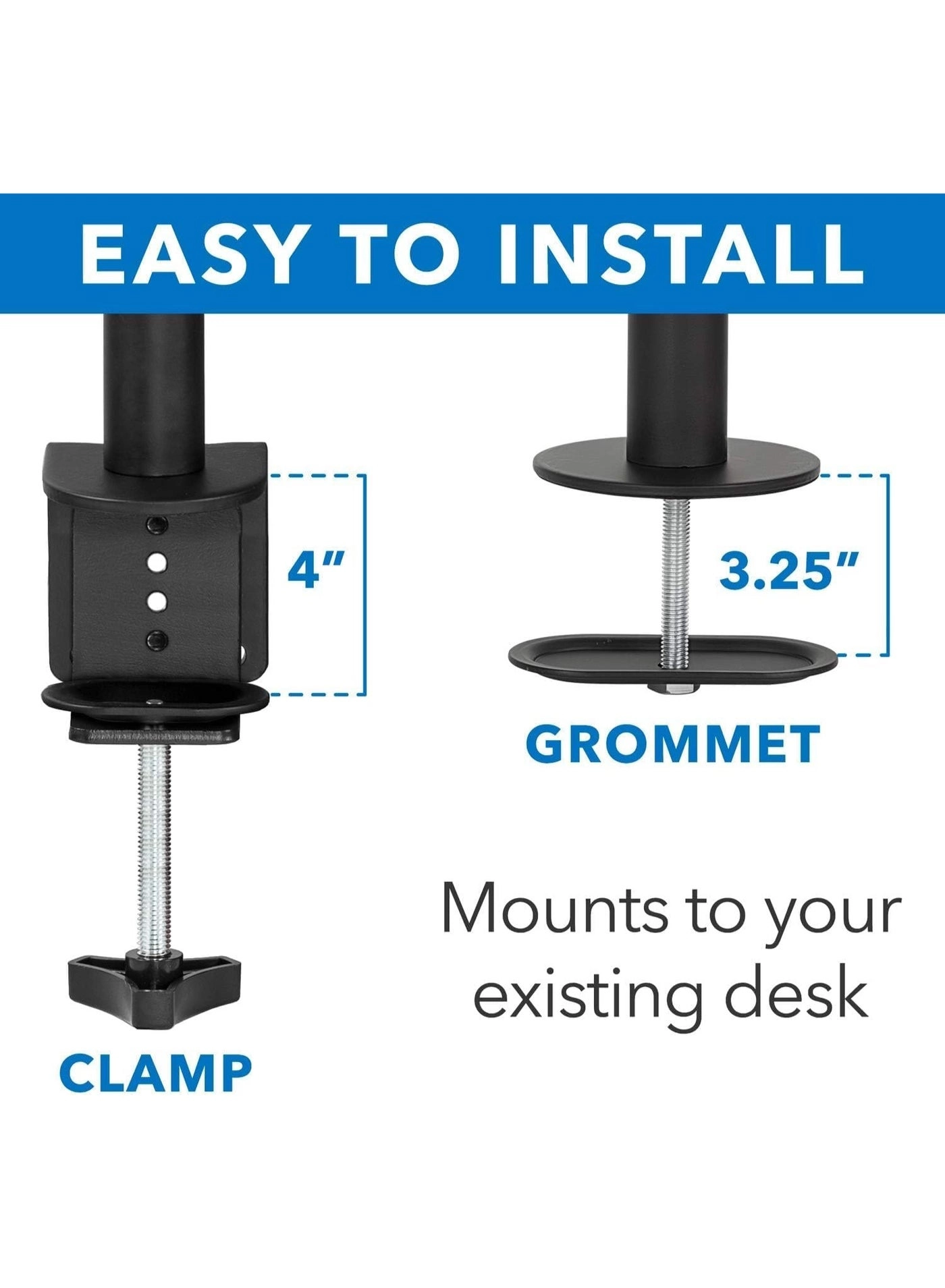 Vertical Dual Monitor Stand - two 32 in VESA 75x75/100x100