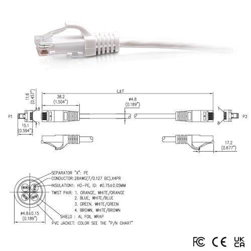 CAT6A Extra Flexible Slim Ethernet Cable - 4.5M (15Foot)