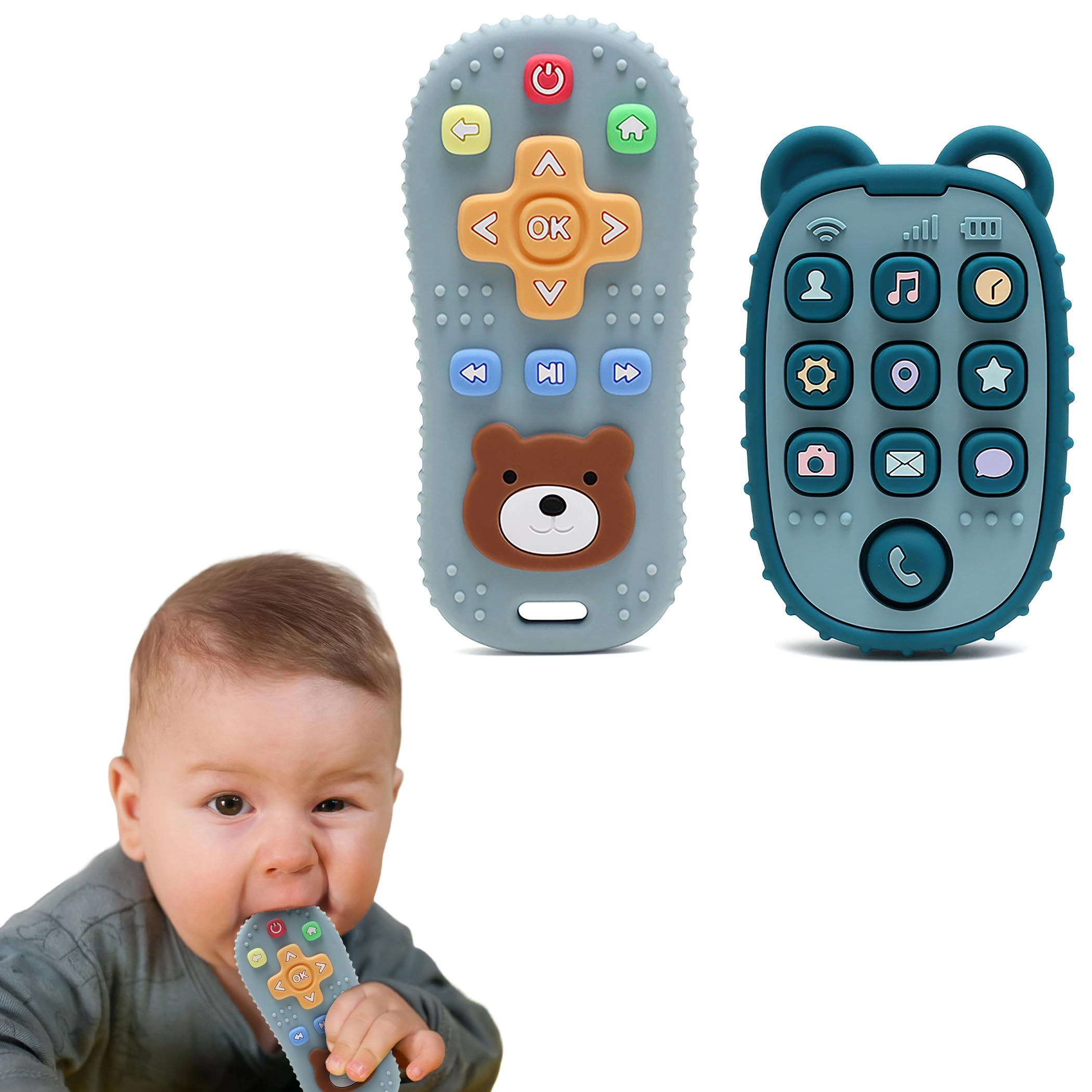 Remote Control Teether - Silicone + Phone Teether